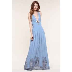 Verona light blue maxi dress